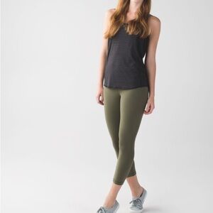 Lululemon Wunder Under Crop II *Full-On Luon Fatigue Green